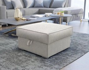 Taburet crem SMART COSARO cu spatiu de depozitare 65x65 cm