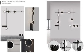 Sistem magnetic-decorativ pentru perete MAGNA 120W, L-150cm