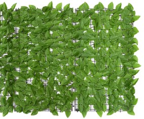 Paravan de balcon, frunze verzi, 600x100 cm Verde, 600 x 100 cm