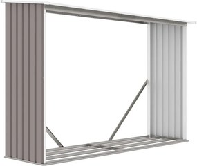 Adapost pentru lemne, sopron metalic, 242 x 75 x 160 cm.