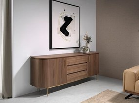 Comoda moderna design LUX Wood and Gold