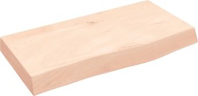 vidaXL Poliță de perete, 60x30x(2-6) cm, lemn masiv de stejar netratat