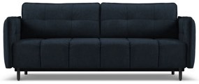 Canapea extensibila Haidi cu tapiterie din tesatura structurala, albastru inchis