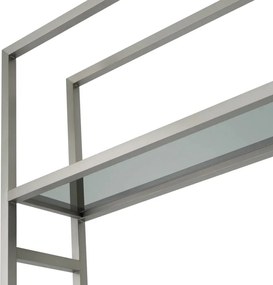 Raft design LUX, Otel Periat, Sticla Fumurie, Corrado II