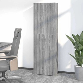 vidaXL Dulap de birou, gri sonoma, 60x32x190 cm, lemn prelucrat