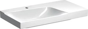 Lavoar pe mobilier Geberit Xeno2 cu blat dreapta cu orificiu baterie 90 cm alb