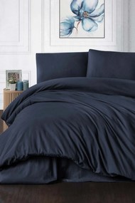 Lenjerie de pat de lux din flanelă Solid albastru 220x200 cm