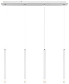 Lustra cu 4 Pendule metal alb RYAN pentru bucatarie