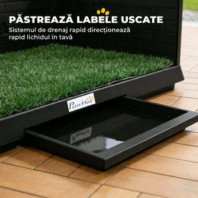 PawHut Toaletă pentru câini cu tavă detașabilă, 75 x 51 x 36,5 cm | Aosom Romania