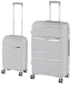 TraveLux Voyager VI gurulós bőrönd szett szürke