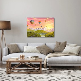 Tablou - Baloane deasupra unui peisaj (70x50 cm)