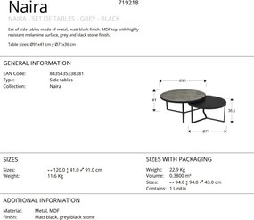 Set de 2 Masute de cafea design modern Naira