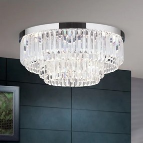 Plafonieră LED de cristal dimabilă Orion PRISM LED/80W/230V d. 55 cm crom lucios