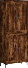 vidaXL Dulap înalt, stejar fumuriu, 69,5x34x180, lemn compozit