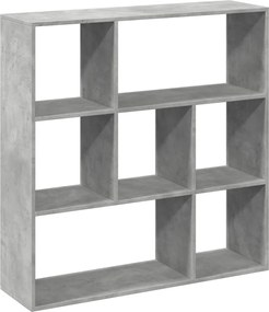 vidaXL Bibliotecă/separator cameră gri beton 102x29x103,5 cm lemn