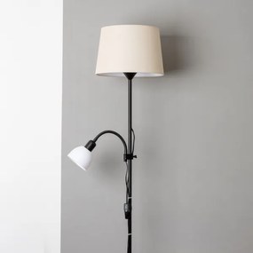 Lampă de podea CERIA 2-în-1 1xE27/100W/230V + 1xE14/25W negru/bej - Brilagi