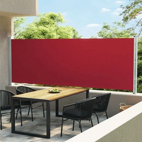 Copertina laterala retractabila de terasa, rosu, 160x600 cm Rosu, 160 x 600 cm