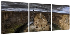 Tablou cu canion (cu ceas) (90x30 cm)