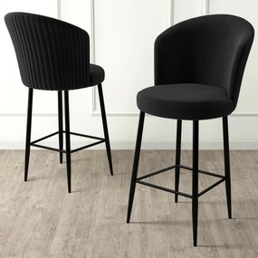 Set de scaune de bar Alte Black, 2 bucăți, 2 buc.