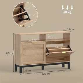 HOMCOM dulap pantofi compact | Aosom Romania