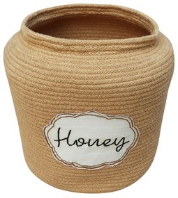 Coș de jucării pentru copii maro deschis din material textil ø 28x27 cm Honey Pot – Lorena Canals