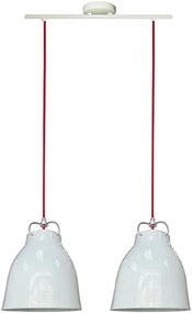 Candellux Pensilvania lampă suspendată 2x60 W alb 32-35813