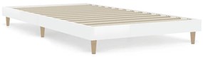 832063 vidaXL Cadru de pat, alb extralucios, 90x200 cm, lemn prelucrat