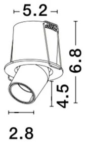 Mini Spot LED incastrabil ajustabil design modern DESERT alb