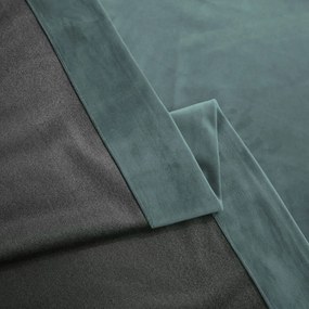 Set draperie din catifea blackout cu rejansa transparenta cu ate pentru galerie, Madison, densitate 700 g/ml, Morning Blue, 2 buc