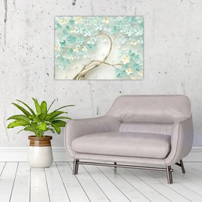 Tablou - Copac auriu înflorit (70x50 cm)