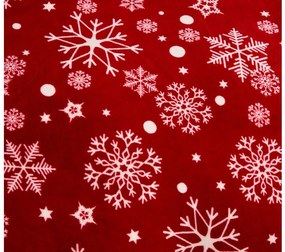 Sada Lenjerie cocolino SNOWFALL rosie + Cearsaf Cocolino microplus cu elastic SOFT 90x200 cm alb, single