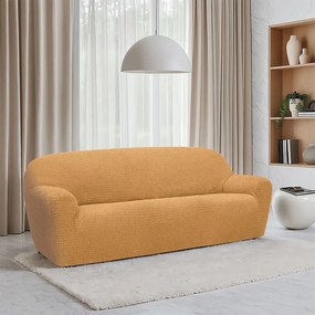 Huse super elastice RUBINIA aurii fotoliu dublu (l. 140 - 180 cm)