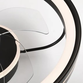 Plafonieră LED cu ventilator FARGO LED/37W/230V negru + telecomandă