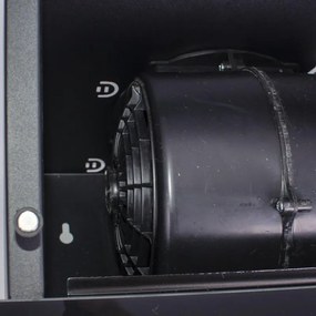 Hota decorativa Kumtel DA6-835-A0A, 450 m³/h, 3 viteze, LED, Filtru din aluminiu, Panou din sticla, Negru