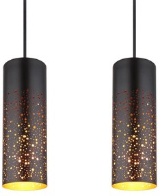 Lustra 4L design modern Crocky negru, auriu
