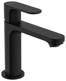 Baterie lavoar cu ventil, Hansgrohe, Rebris S 110, negru mat