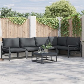 vidaXL Set de canapele pentru grădină 5 pcs Antracit Oțel