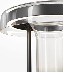 Lampadar modern cu vaza decorativa din sticla Ikebana