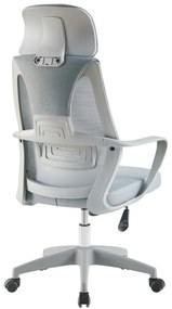 RESIGILAT- Scaun ergonomic, spătar mesh, tetiera, inaltime reglabila, Gri