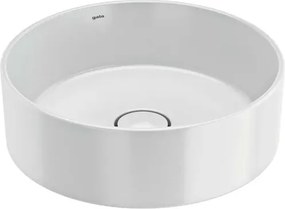 Lavoar pe blat Gala Hera finisaj alb lucios 38 cm forma rotunda
