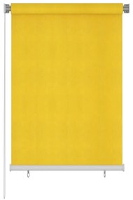 Jaluzea tip rulou de exterior, galben, 100x140 cm, HDPE Galben, 100 x 140 cm