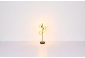 Veioza, lampa de masa LED design modern Riha negru, alama