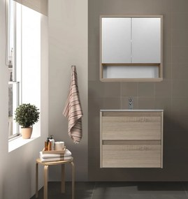 Mobilier complet de baie Porto 60 în culoarea stejarului Sonoma