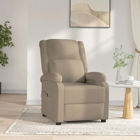 3073725 vidaXL Fotoliu rabatabil electric, cappuccino, piele ecologică