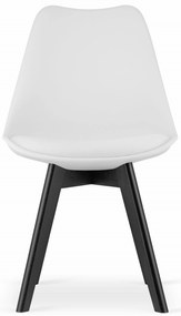 Scaun de masa Culoare alb cu picioare negre, BALI MARK