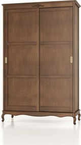 Dulap lemn masiv Seraphia 2 Uși Glisante, 150 × 65 × 230 cm - Vanilla
