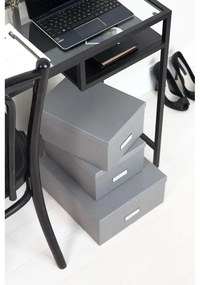 Set 3 cutii de depozitare Bigso Storage Box of Sweden Inge, gri