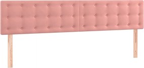 vidaXL Tăblii de pat, roz, 160x5x78/88 cm, catifea