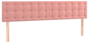 346495 vidaXL Tăblii de pat, 2 buc, roz, 80x5x78/88 cm, catifea