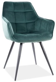 Scaun de sufragerie Leslee (verde + Negru). 1050409